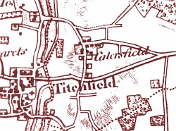 Catisfield from  map of 1810