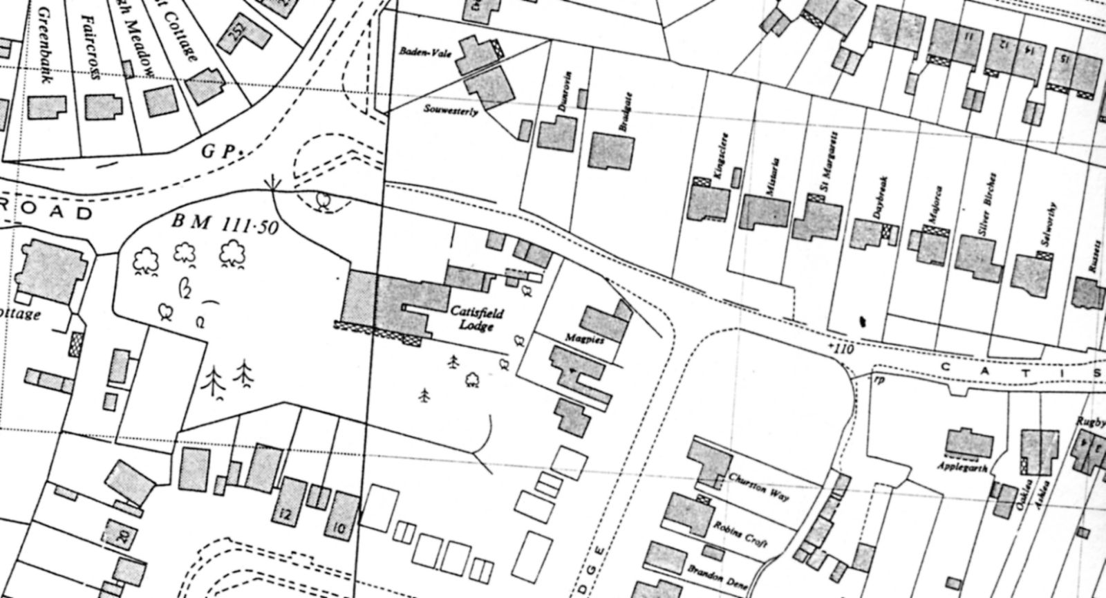 Map of 1964- Catisfield