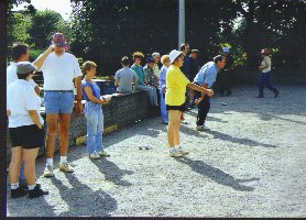 Playing Boule at Limesdowne Petanque Club, Catisfield.... a general view 