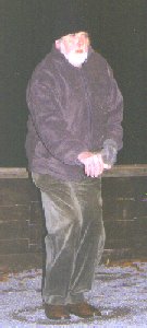 Playing Boule at Limesdowne Petanque Club, Catisfield.... winter play Mike Turley