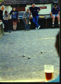 Playing Boule at Limesdowne Petanque Club, Catisfield.... a general view 